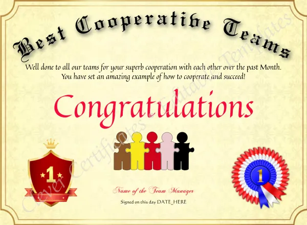 Best Cooperative Teams