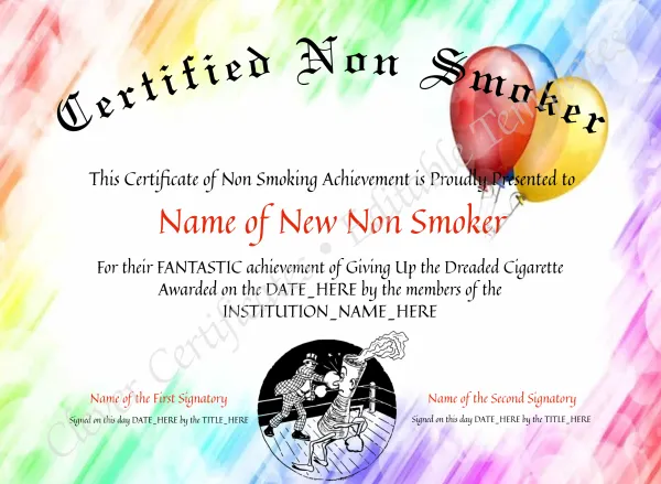 Certified Non Smoker 2