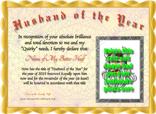 Husband Of The Year Photo