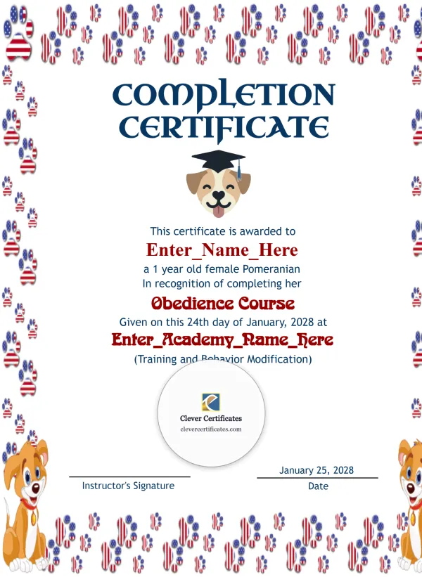 Free Goodest Achiever Certificate Template — Portrait