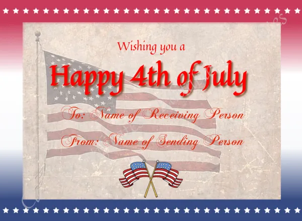 Happy 4th Of July Flag