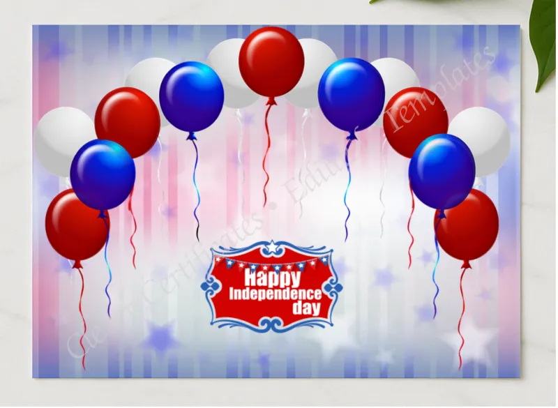 Independence Day presented in a sleek wooden frame, elegantly arranged on a stylish table.