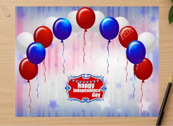 Professional preview of Independence Day certificate on high-quality stationery paper, ideal for showcasing the final look.