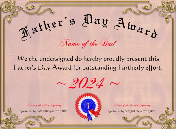 Fathers Day Award