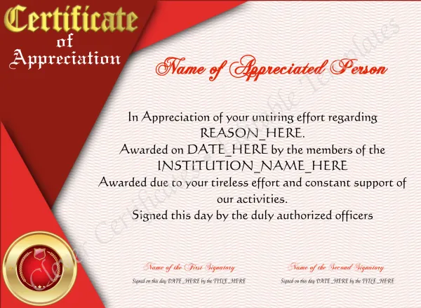 Appreciation Award