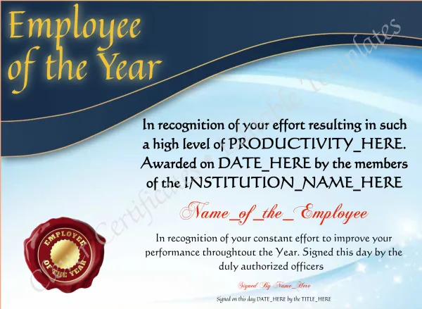 Employee Of The Year 2