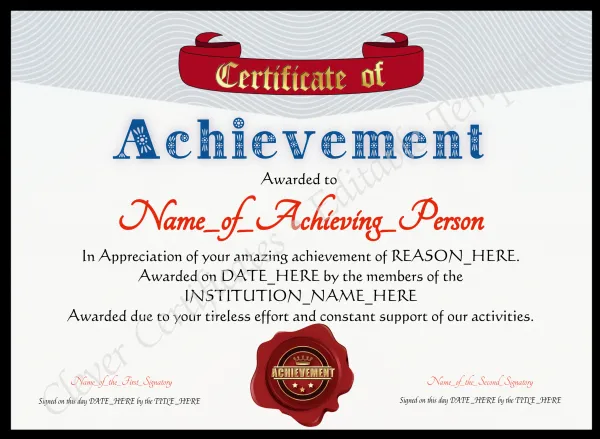 Achievement Award Banner