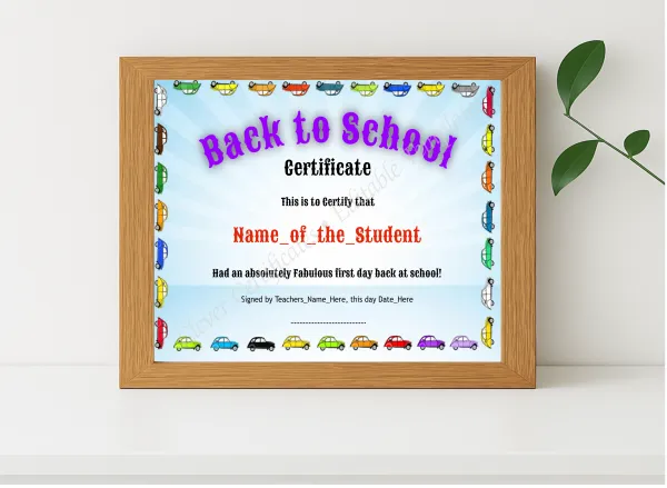 Realistic mockup featuring Back To School displayed within a modern frame, set against a minimalistic background.