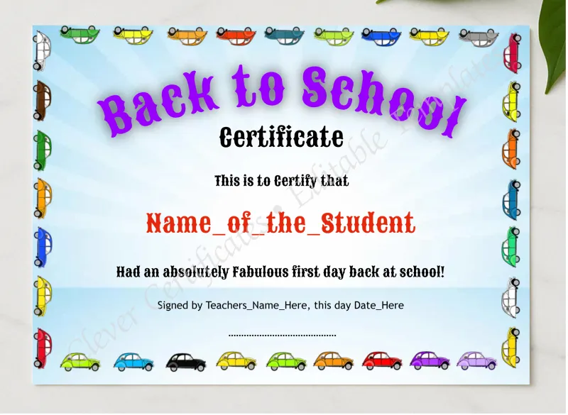 Back To School presented in a sleek wooden frame, elegantly arranged on a stylish table.