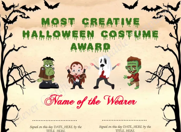 Most Creative Costume Award