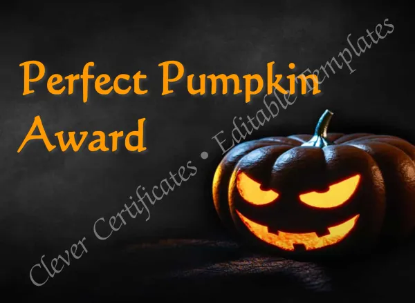 Perfect Pumpkin Award