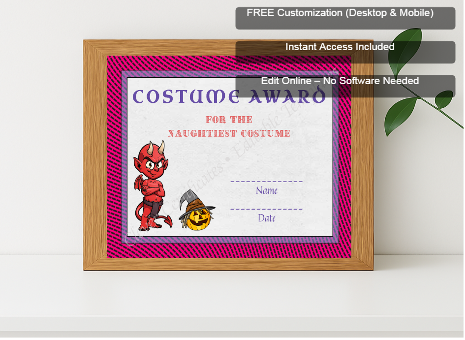 Premium mockup with Free Editor badge stack for Best Costume Award 5