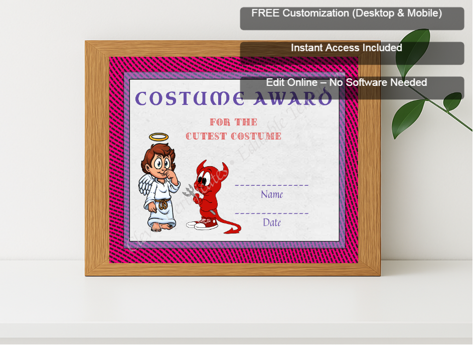 Premium mockup with Free Editor badge stack for Best Costume Award 8