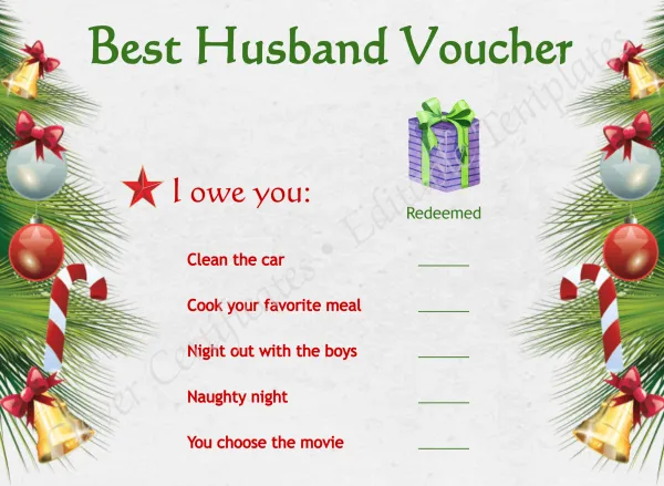 Best Husband Voucher