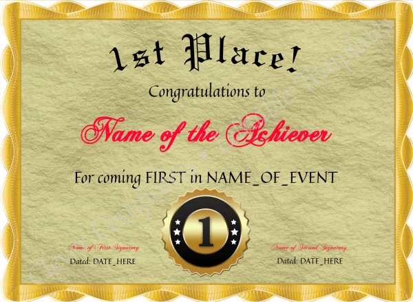 1st Place Award