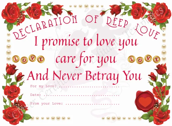 Declaration Of Deep Love