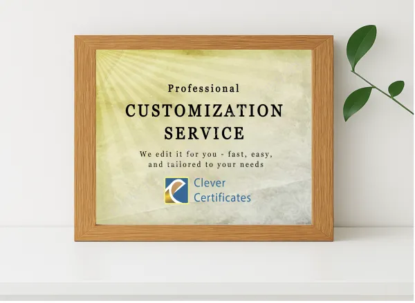Realistic mockup featuring Editing Services Template Customization Add On displayed within a modern frame, set against a minimalistic background.