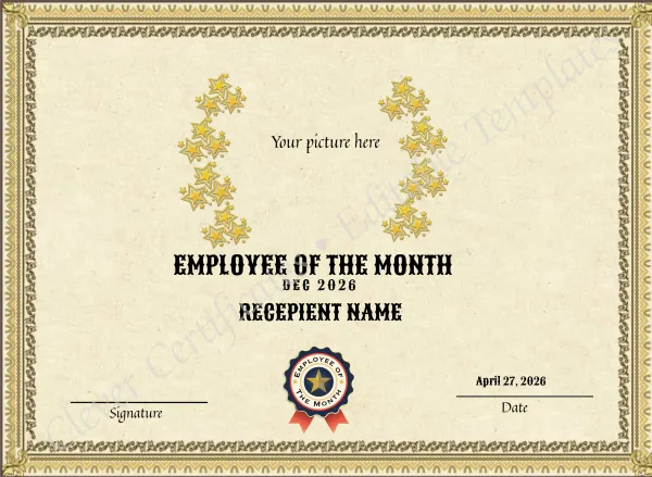 Recognition Best Employee Of The Month