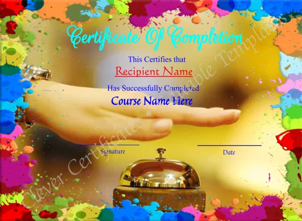  Makeup Course Completion Certificate Template