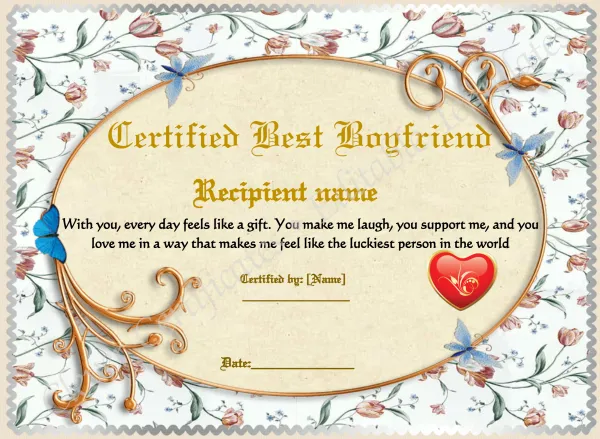 Editable Template Best Boyfriend