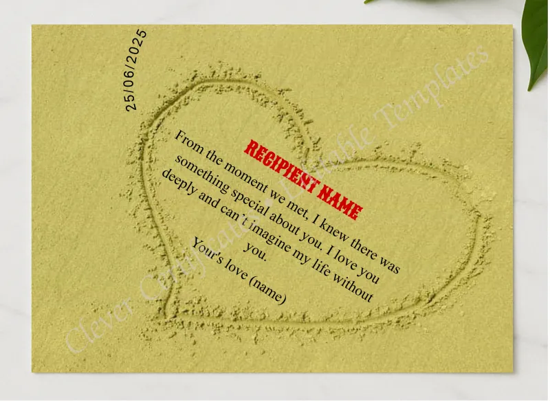 Love Declaration Award presented in a sleek wooden frame, elegantly arranged on a stylish table.