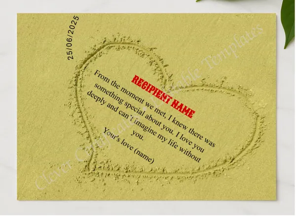 Love Declaration Award presented in a sleek wooden frame, elegantly arranged on a stylish table.