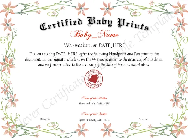 Certified Baby Prints