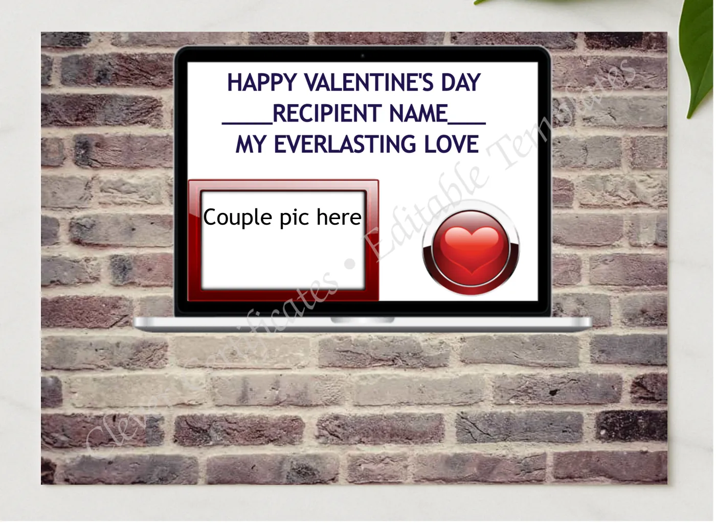 My Everlasting Love presented in a sleek wooden frame, elegantly arranged on a stylish table.