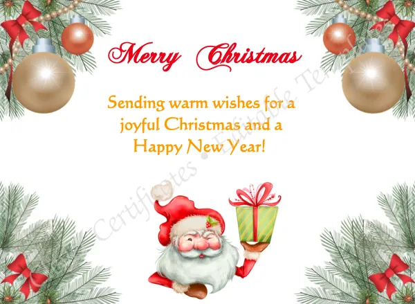 Editable Happy Christmas Card