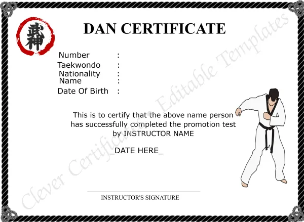 Dan Certificate