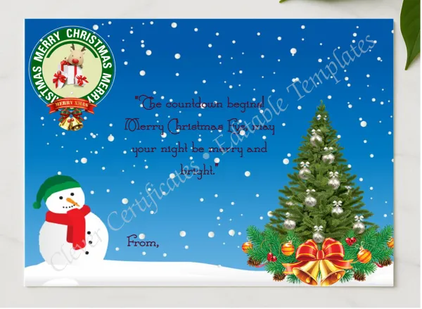 Christmas Sentiments presented in a sleek wooden frame, elegantly arranged on a stylish table.