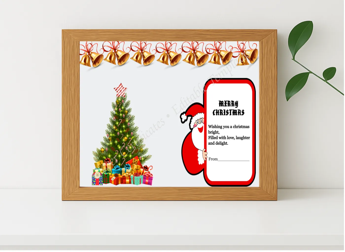 Realistic mockup featuring Sweet Christmas displayed within a modern frame, set against a minimalistic background.
