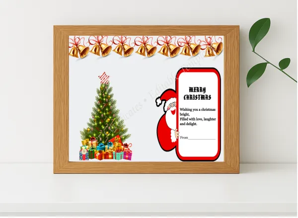 Realistic mockup featuring Sweet Christmas displayed within a modern frame, set against a minimalistic background.