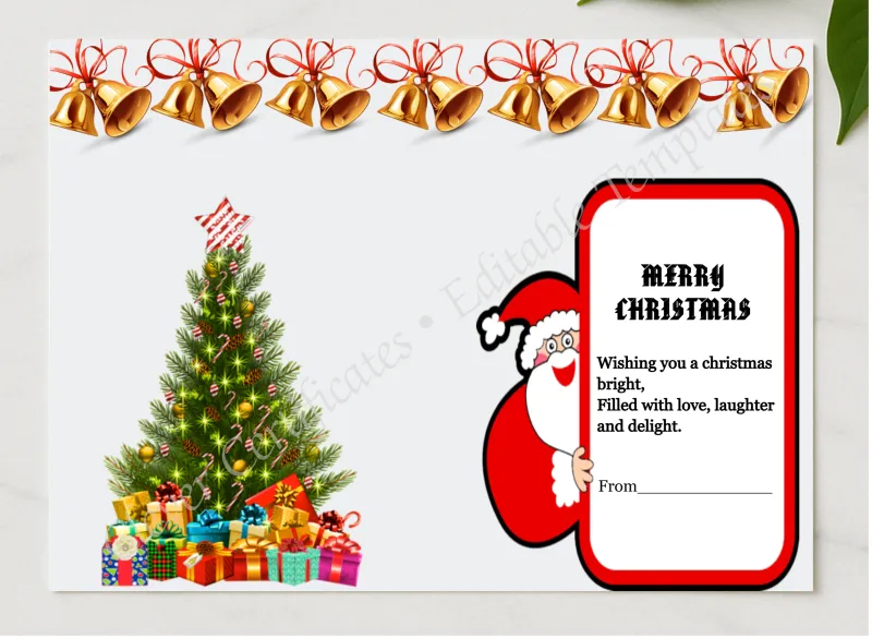 Sweet Christmas presented in a sleek wooden frame, elegantly arranged on a stylish table.