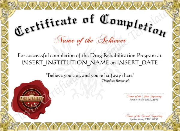 Certificate of Completion Template