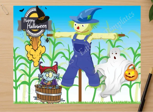 Professional preview of Monster Mash Greetings certificate on high-quality stationery paper, ideal for showcasing the final look.