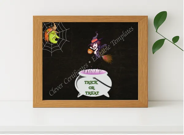 Realistic mockup featuring Best Trick Or Treat displayed within a modern frame, set against a minimalistic background.