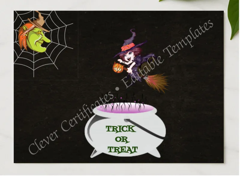 Best Trick Or Treat presented in a sleek wooden frame, elegantly arranged on a stylish table.