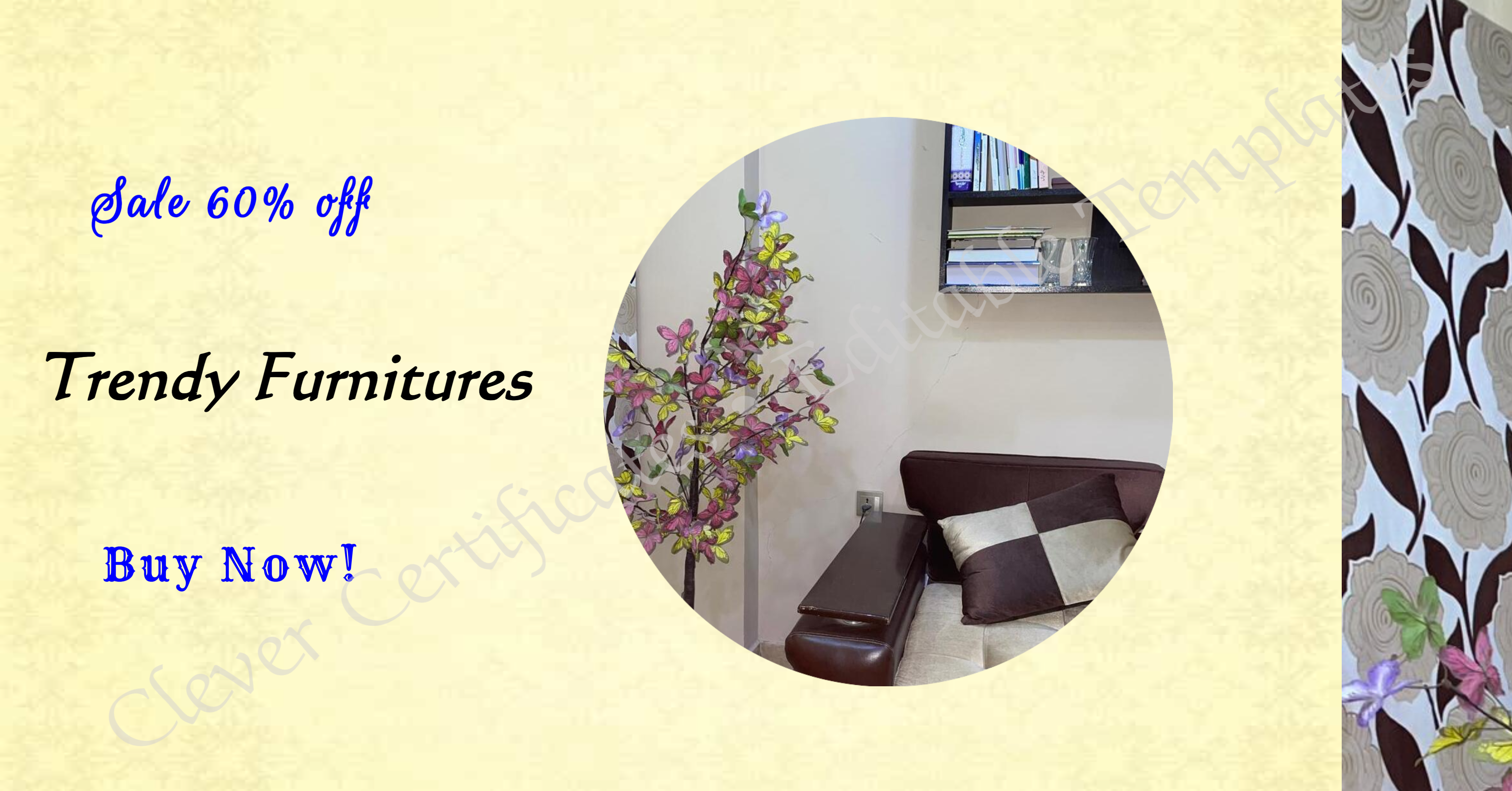 Furniture Sale Facebook Ad — Certificate Template Preview