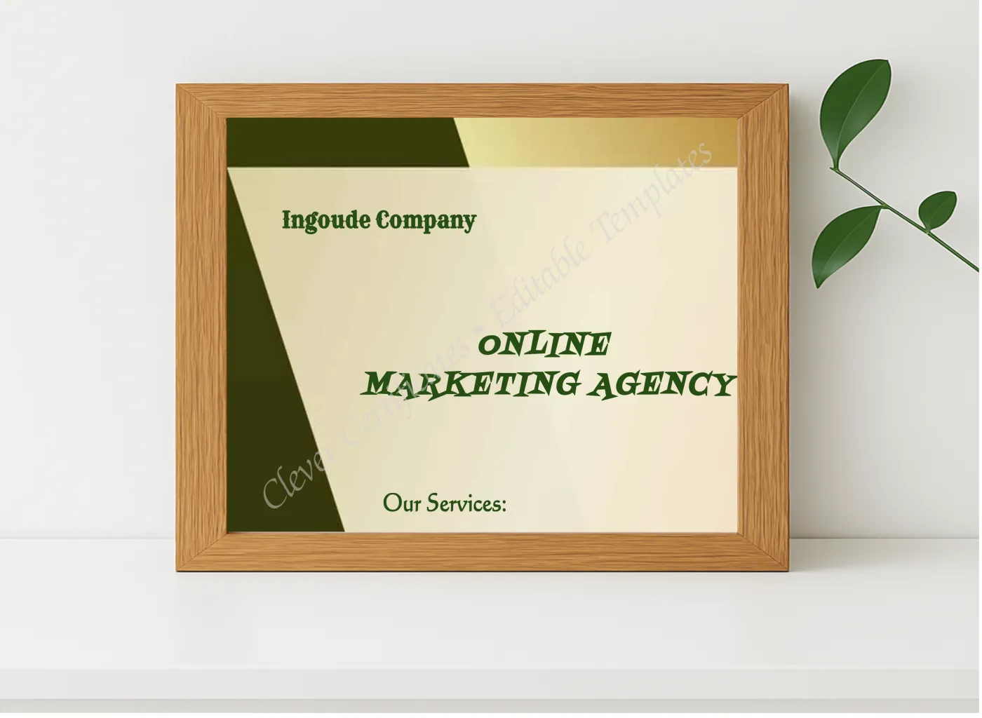 Realistic mockup featuring Online Marketing Agency Instagram Post displayed within a modern frame, set against a minimalistic background.