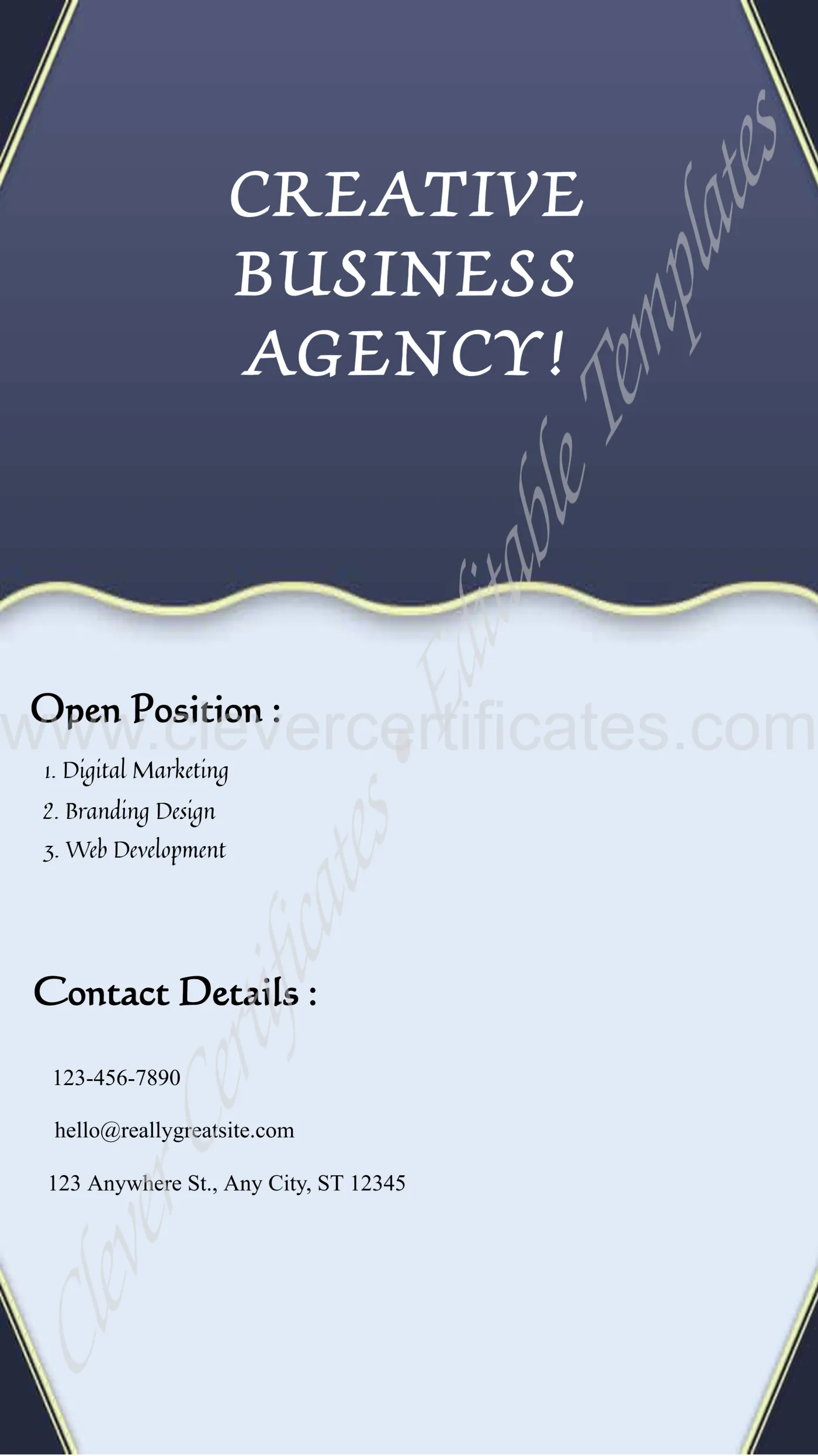 Creative Business Agency Your Story — Certificate Template Preview