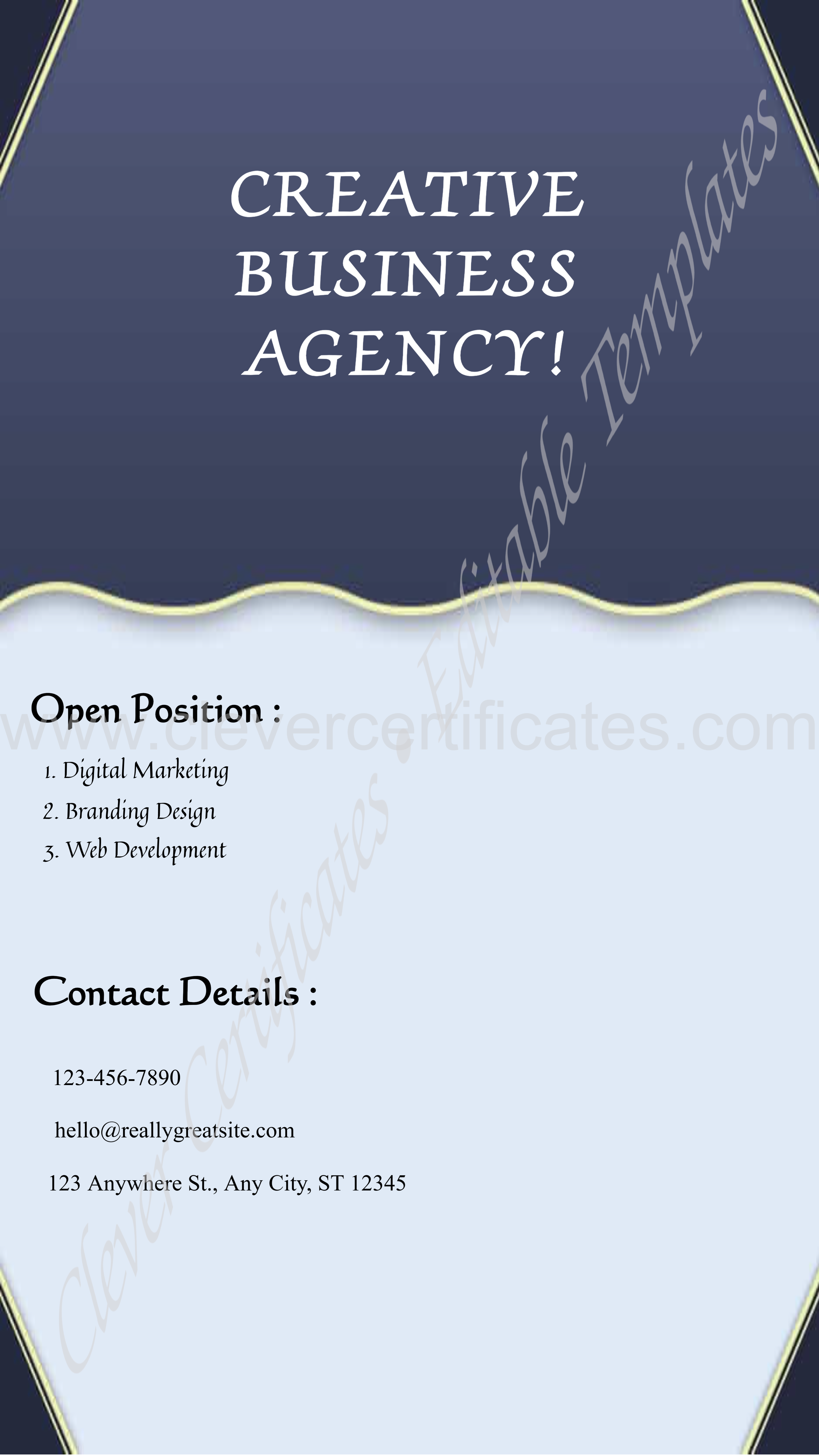 Creative Business Agency Your Story — Certificate Template Preview
