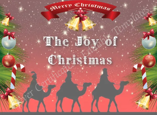 Christmas Joy Certificate