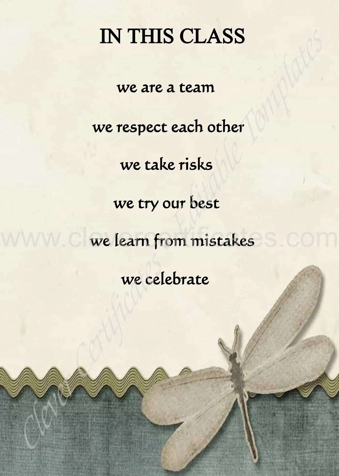 Grade 2 Behavior Poster — Certificate Template Preview