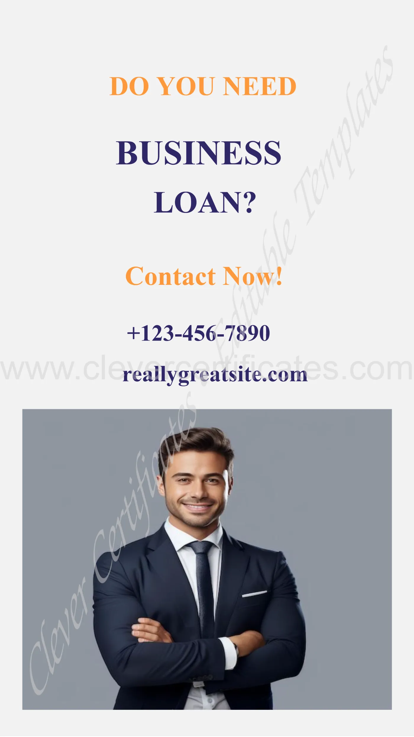 Purple Orange Modern Business Loan Instagram Story — Certificate Template Preview
