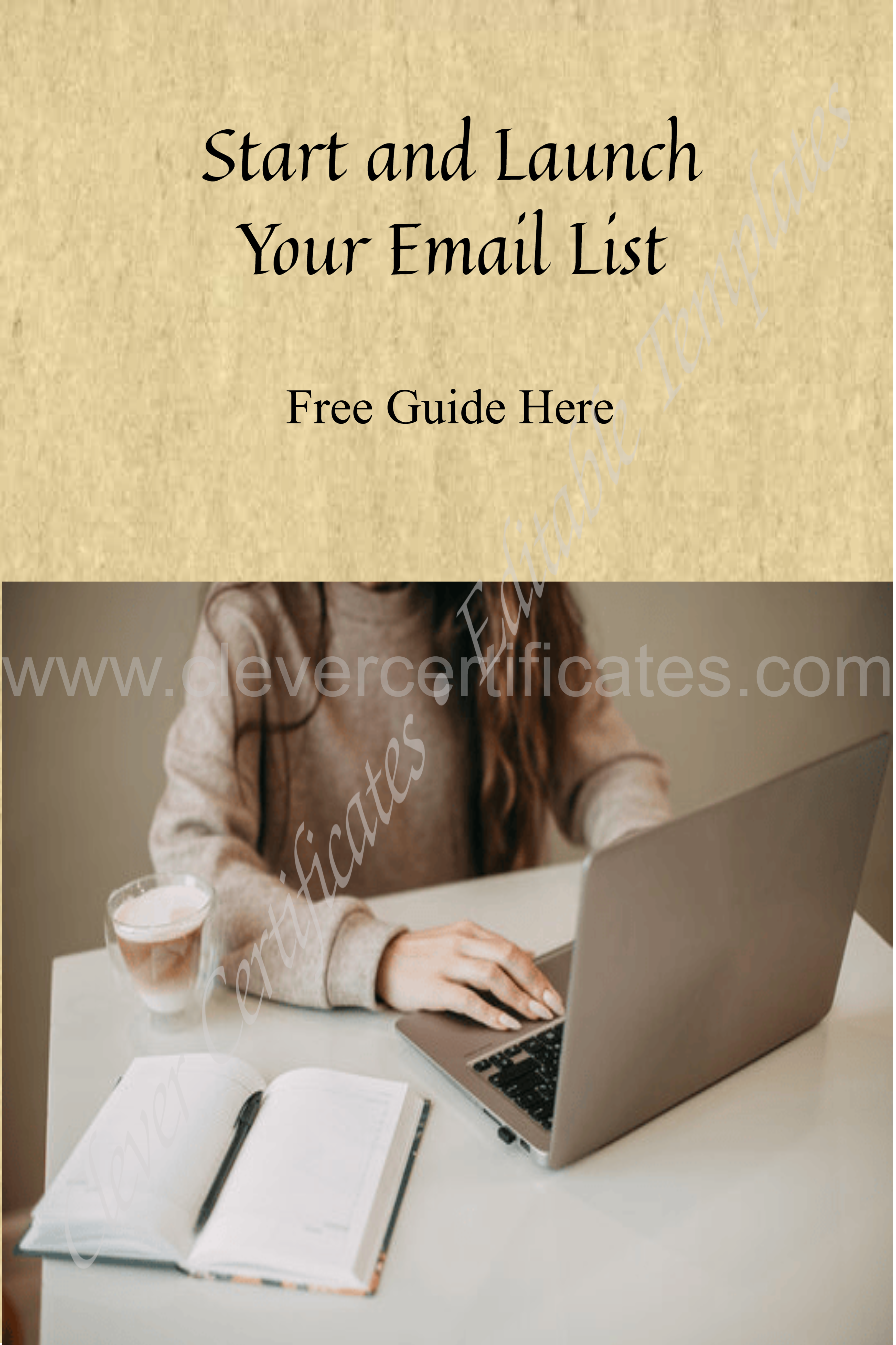Modern Business Email List Pinterest Pin — Certificate Template Preview