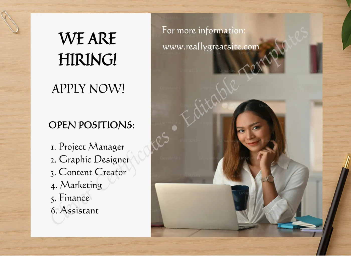 Professional preview of Black And White Job Promotion Your Story certificate on high-quality stationery paper, ideal for showcasing the final look.