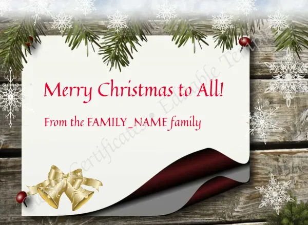 Merry Christmas Certificate