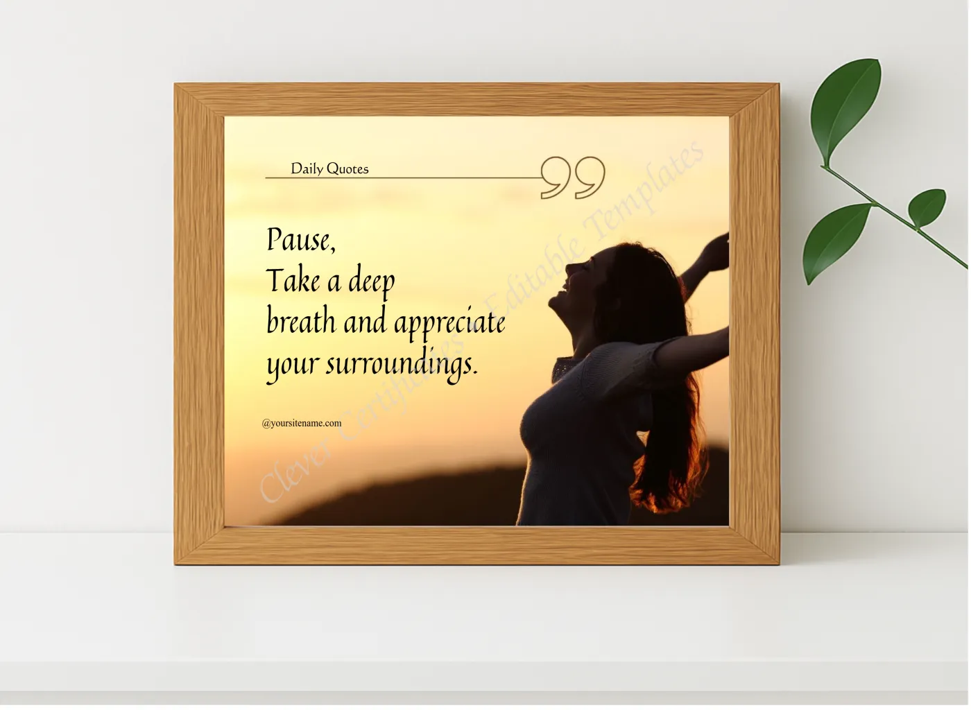 Realistic mockup featuring MOTIVATIONAL POST displayed within a modern frame, set against a minimalistic background.