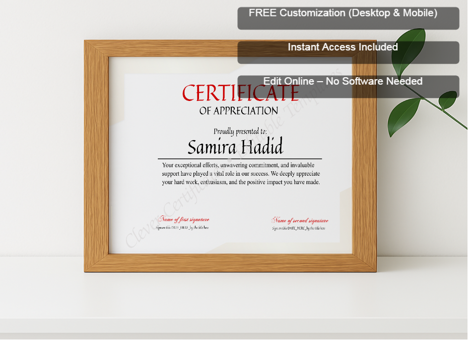 Premium mockup with Free Editor badge stack for EMOLYEE OF THE YEAR